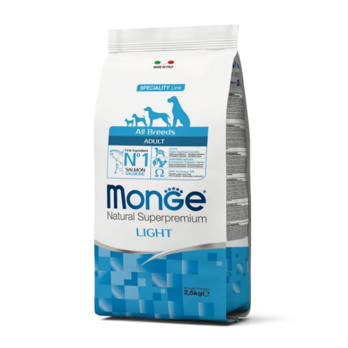 DE Monge Speciality Line Natural Superpremium Light Adult Monoprotein - Lachs | Trockenfutter  