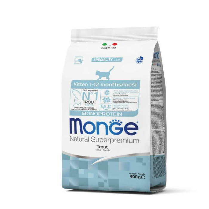 DE Monge Natural Superpremium Kitten - Forelle | Kätzchen-Trockenfutter