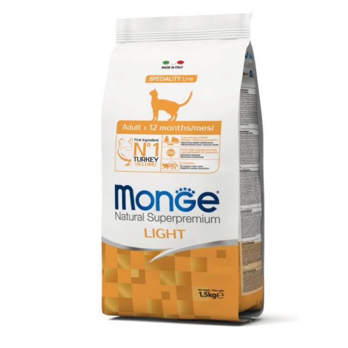 DE Monge Natural Superpremium Light, Truthahn - 1.5 kg | Katzen-Trockenfutter