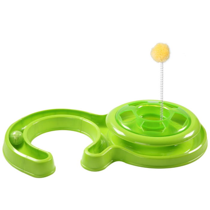 Pawise "Great Fun Track" 2 in 1, grün | Cat Activity