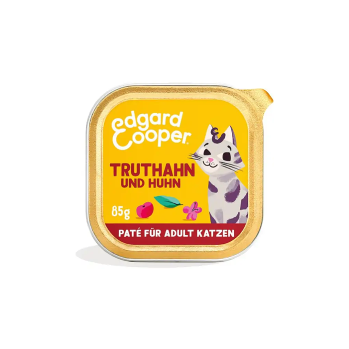 PV Edgard & Cooper Feline ADULT Truthahn + Huhn mit Cranberrys - 16x85g