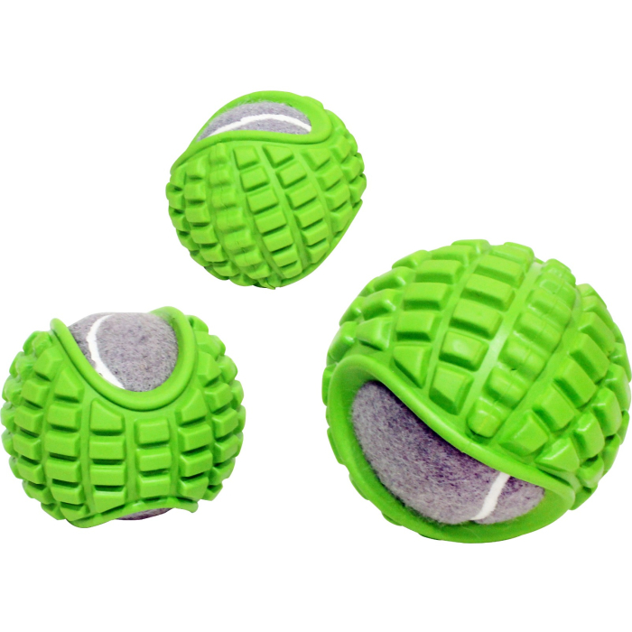 Pawise "Super Grip" Tennisball, grün-grau, 1 Stk. | 7.5cm