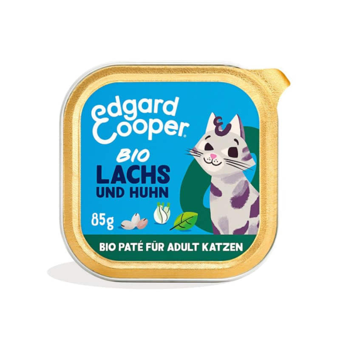 Edgard & Cooper Feline ADULT BIO Lachs + Huhn mit Chiasamen- 16x85g