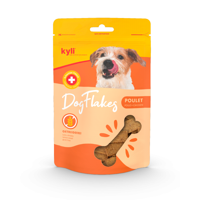 kyli DogFlakes Poulet, getreidefrei - 100 g | Hundesnack