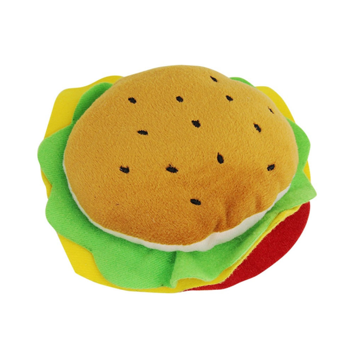 Pawise "Yummy" Plüsch-Burger, 12cm | Hundespielzeug