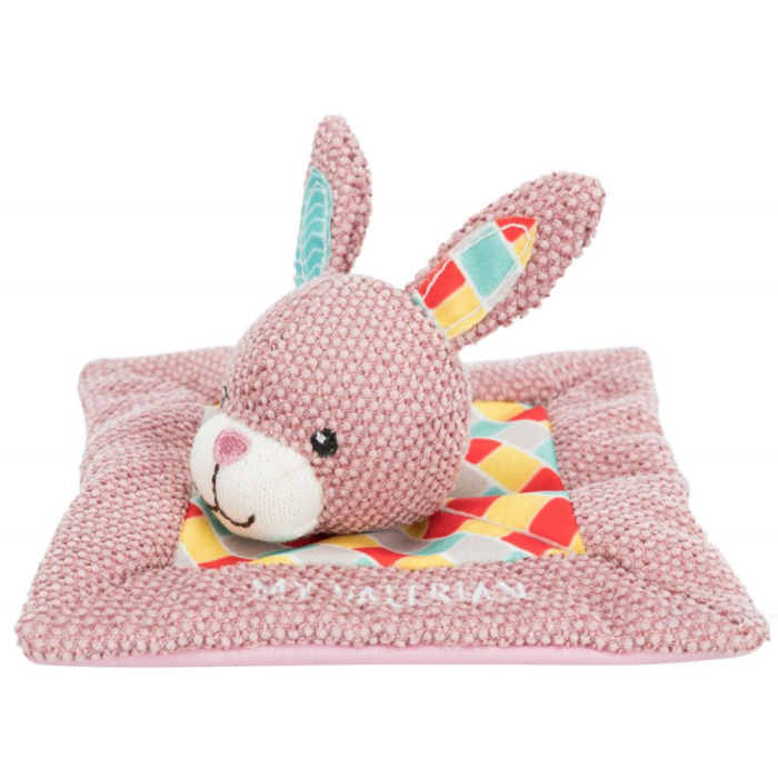 Trixie Junior Schnüffeltuch Hase, Stoff, 13x13 cm - rosa 