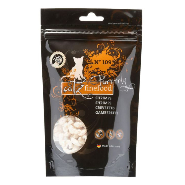 ‌DE catz finefood Purrrrly No. 109 Shrimps - 6 x 35g | Snack für Katzen