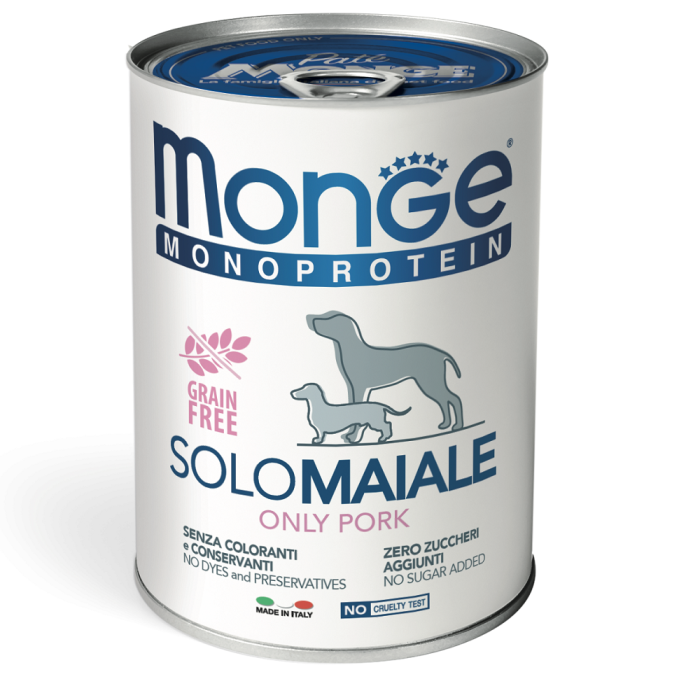 DE Monge Speciality Line Monoprotein Paté, Dose - Schwein, 24 x 400g | Hundefutter