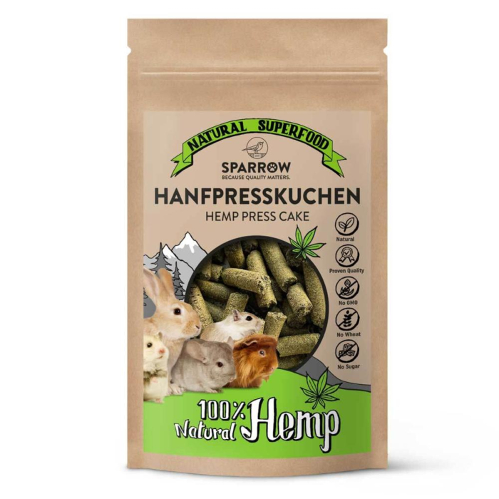 Sparrow Hanfpresskuchen Pellets