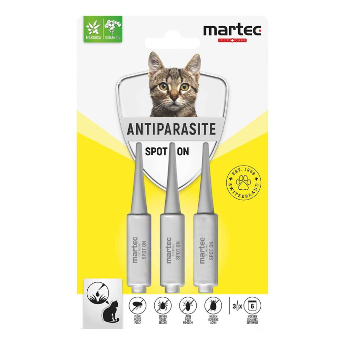 ES martec PET CARE Spot on für Katzen - 3 x 1 ml