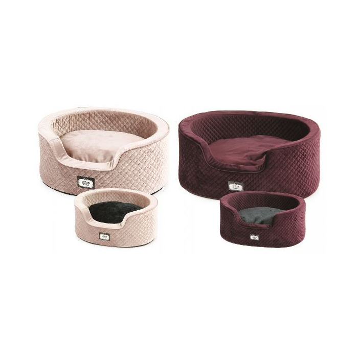 swisspet TrendLine Hunde- und Katzenbett Luton S/M, rosa/bordeaux