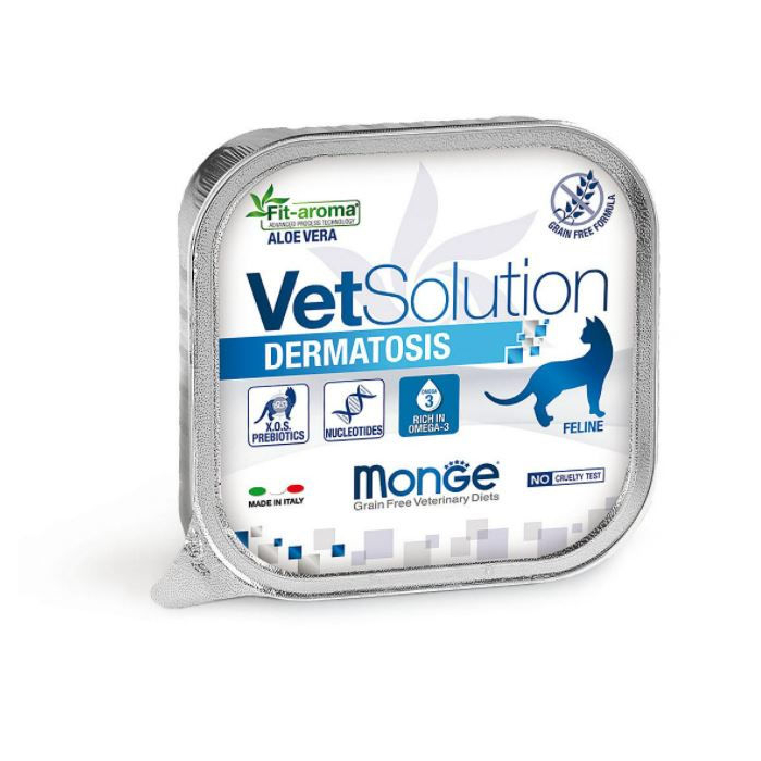 DE Monge Vet Solution Feline, Dermatosis - 24 x 100g | Katzen-Nassfutter