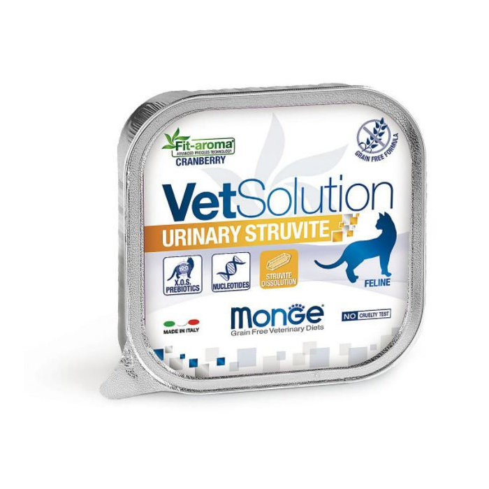 DE Monge Vet Solution Feline, Urinary Struvite - 24 x 100g | Katzen-Nassfutter