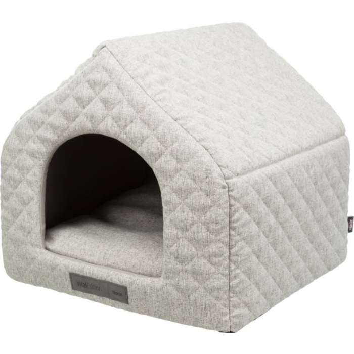 Trixie Vital Kuschelhöhle Noah, hellgrau - 40 × 45 × 43 cm | Für Hunde, Katzen