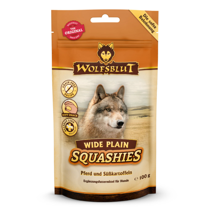 PV WOLFSBLUT Wide Plain Squashies - 8x100g | Hundesnack