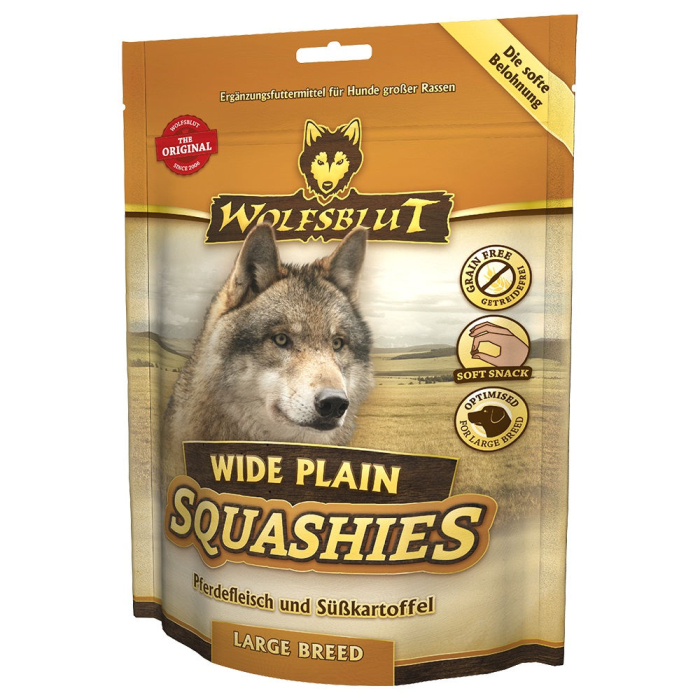 WOLFSBLUT Squashies Wide Plain Large Breed - 300g | Hundesnack