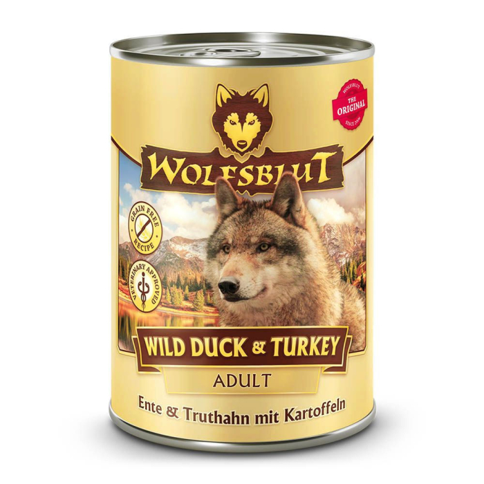 WOLFSBLUT NASSFUTTER Wild Duck + Turkey