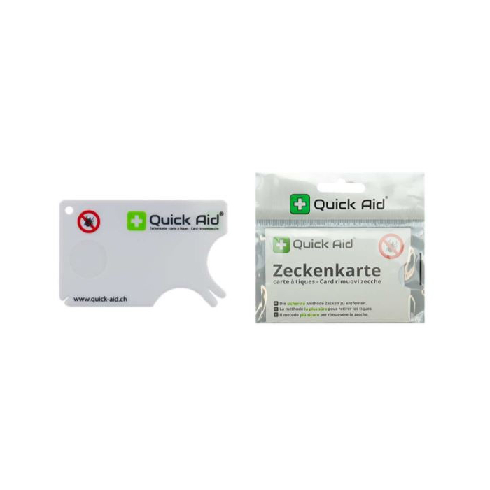 JS Quick Aid Zeckenkarte, weiss