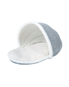 Pawise Kuschelhöhle "John Shoe" für Katzen, grau-beige