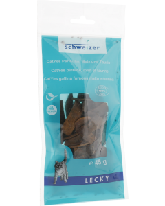 LECKY CatYes Perlhuhn, Malz und Taurin - 8x45g | Snack für Katzen