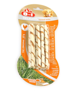 DE 8in1 Delights Twisted Sticks Chicken | Hundesnack