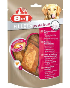 DE 8in1 Hähnchenfilet Pro Skin + Coat S - 80g | Hundesnack