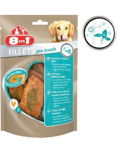 DE 8in1 Hähnchenfilet Pro Breath S - 80g | Hundesnack