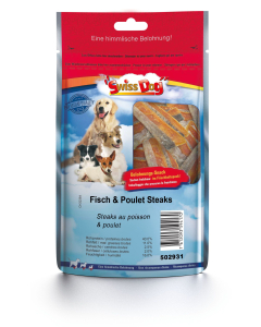 SwissDog Fisch & Poulet Steaks - 80g 