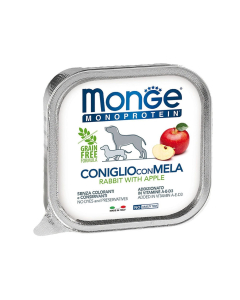 DE Monge Dog Adult - Monoprotein Superpremium - Kaninchen + Apfel | Hunde-Nassfutter