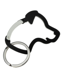 BB Aluminium-Karabiner-Schlüsselanhänger "Hundekopf" | 6cm