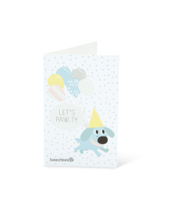 JS Beeztees Postkarte Pawty, weiss - 11x17.5cm | Für Welpen