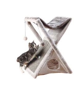 Pawise 3-in-1 Cat Tower Kratzbaum, 51x36x62cm