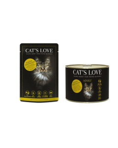 DE Cat's Love Adult, Kalb + Truthahn | Katzen-Nassfutter