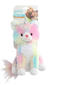 Pawise "Rainbow World" Plüsch-Katze, bunt - 32cm | Für Hunde