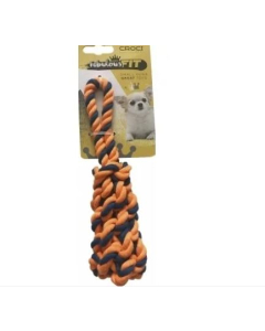 Croci Seilspiel "Braid" geknotet, orange-blau, 19cm