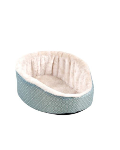 Pawise Kuschelbett für Kleintiere, weiss-blau - 30x25x13cm