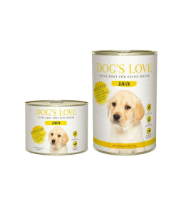 DE Dog‘s Love Junior Geflügel, Zucchini + Apfel | Hunde-Nassfutter