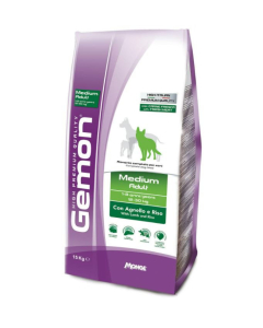 DE Monge Gemon Adult Medium – Lamm + Reis - 15kg | Trockenfutter für Hunde