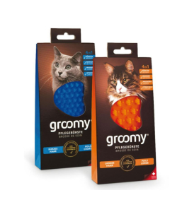 DE groomy Wellness-Bürste, 4in1, Kurzhaar, blau 