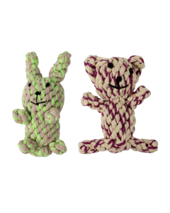 Pawise "Rope Knot" Hase oder Bär, geknotet, 14cm