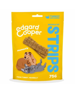 Edgard & Cooper Canine Snuggle up Strips Truthahn+Huhn - 75g