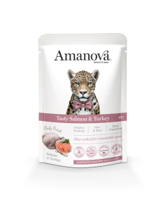 Amanova Cat Adult - Tasty Salmon & Turkey Grain Free - Leckerer Lachs und Truthahn