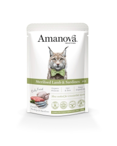 Amanova Cat Adult Sterilised - Lamb & Sardines Grain Free - Lamm & Sardinen