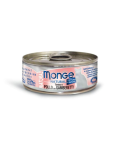 DE Monge Natural Superpremium Adult - Thunfisch, Huhn + Garnelen, 24 x 80g | für Katzen