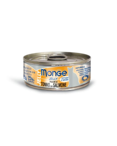 DE Monge Natural Superpremium Jelly Adult - Thunfisch + Lachs, 24 x 80g | für Katzen