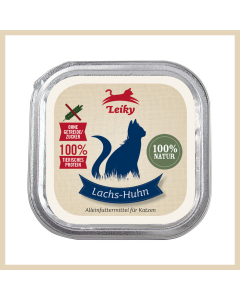 Leiky Katzen-Nassfutter Lachs-Huhn 100g