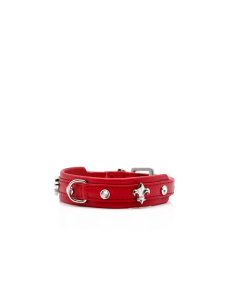 Maul Lederhalsband Mini Fleur rot 27cm/18mm