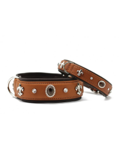 Maul Lederhalsband Scotland cognac