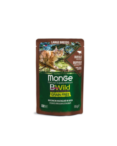 DE Monge BWild Grain Free Large Breeds, Büffel - 28 x 85g | Katzen-Nassfutter