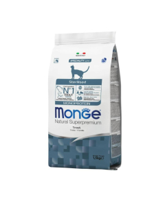 DE Monge Natural Superpremium Sterilised Adult Monoprotein - Forelle | Katzen-Trockenfutter